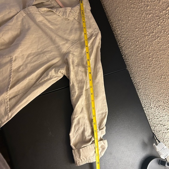 For Cynthia Linen Cotton Women’s Button Down 3/4 Sleeve Size L Boho Indie Tunic - Picture 6 of 15